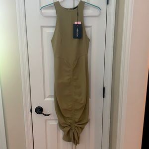 New Prettylittlething, 2, ruched skirt midi dress